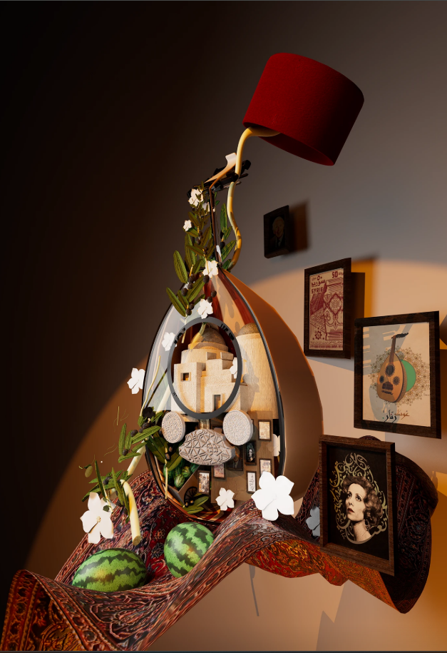 Sham, an atmospheric 3D scene with warm lighting